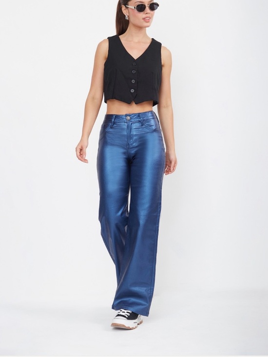 Pants - Colombian metallic leather pants